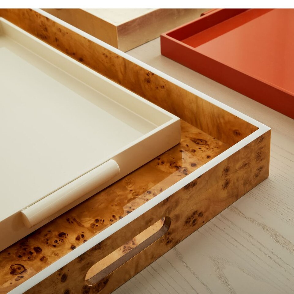 Burled Wood & Lacquer Trays West Elm Australia